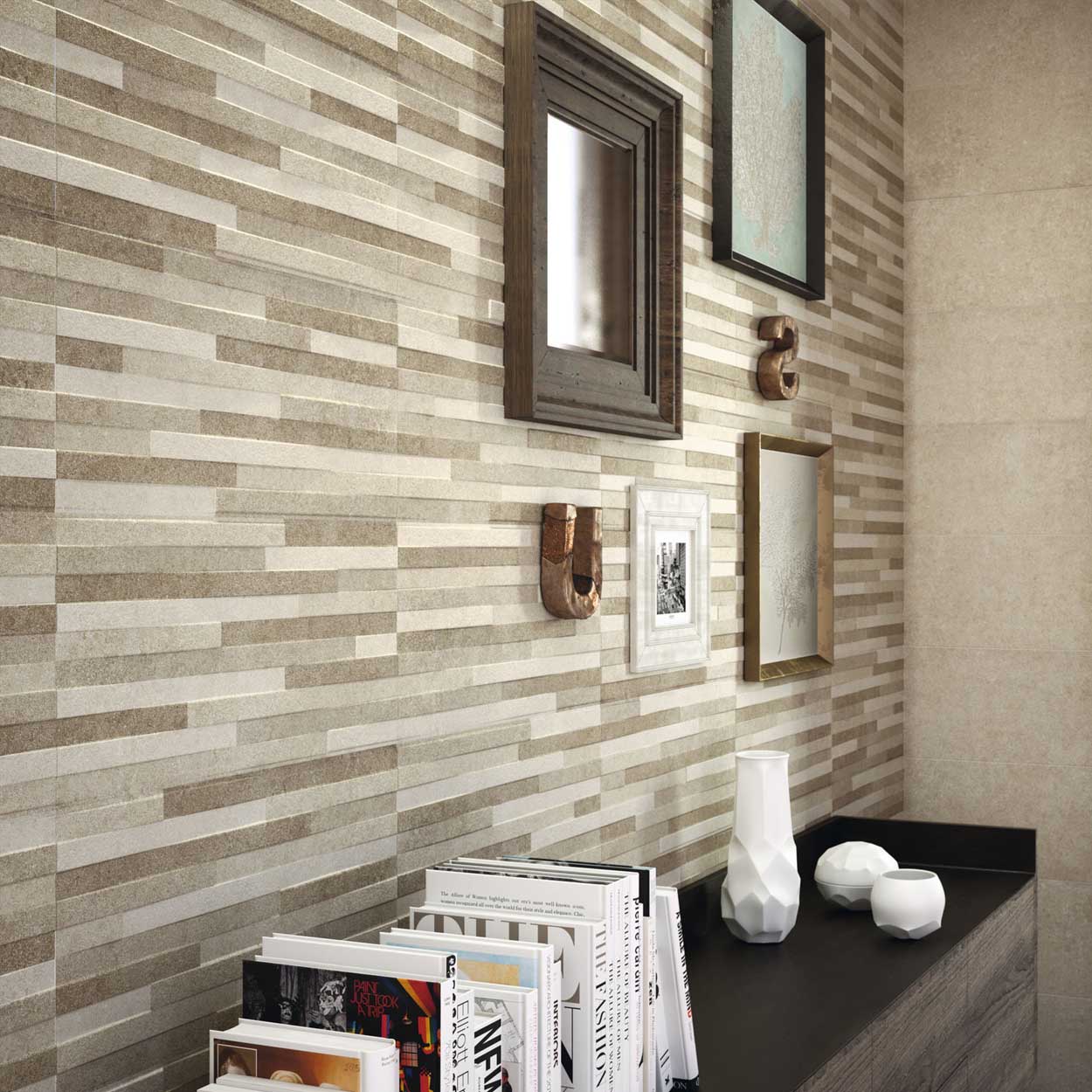 Baldocer Cerámica Pierre Taupe Decor Wandtegel 30x60cm